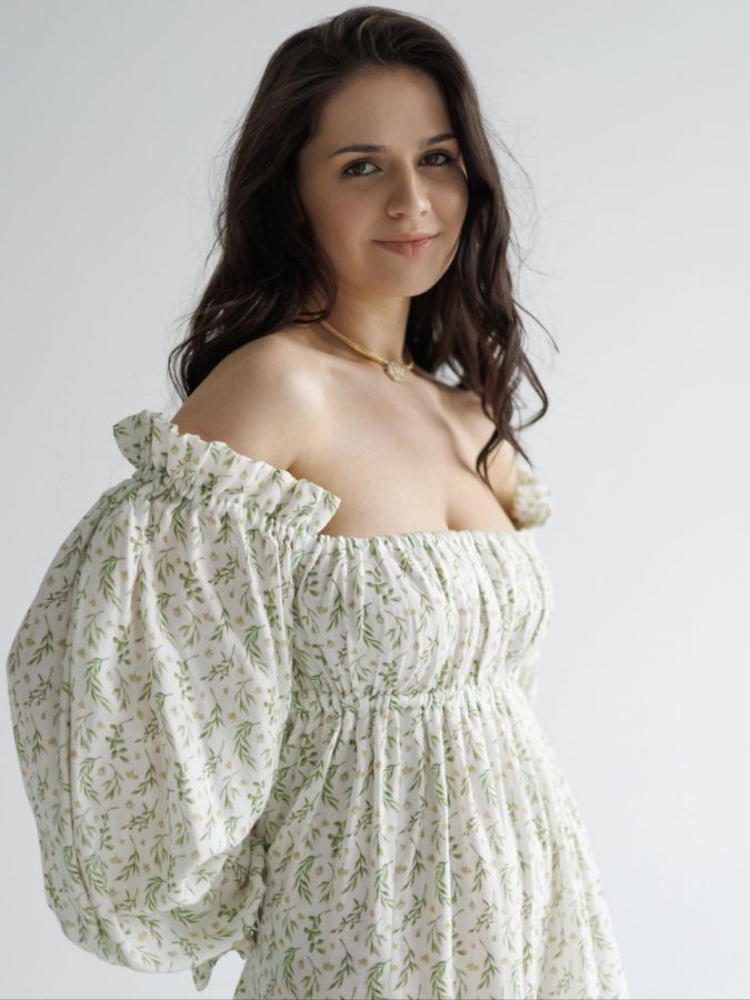 Платье Estate из бамбука "Зеленые ветви"