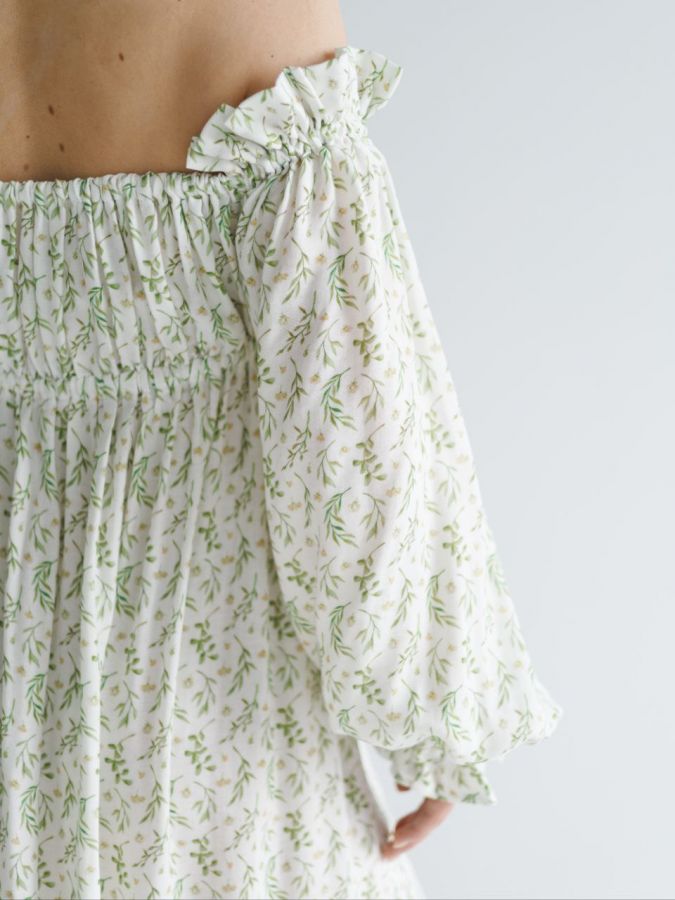 Платье Estate из бамбука "Зеленые ветви"