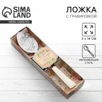Ложка чайная с гравировкой «Лучшая сестра», в подарочной коробке, 3?14 см