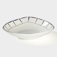 Тарелка сервировочная «Аврора», 500 мл, d=19 см, фарфор, белая