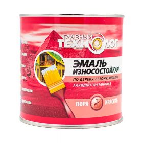 Эмаль для Пола Главный Технолог 0.75л Износостойкая, Алкидно-Уретановая, Универсальная для Внутренних и Наружных Работ