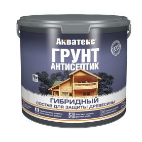 Грунт-Антисептик Гибридный Акватекс 2.7л Бесцветный для Консервации Срубов и Грунтования перед Финишной Обработкой