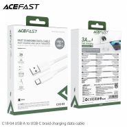 Кабель USB-Type-C ACEFAST C18-04,1.2м,3А,ткань,бел