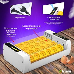 Инкубатор HHD на 24 яйца автоматический переворот, цифровой дисплей