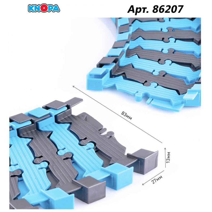 Игровой набор "Железная дорога с паровозом и вагонами" КНОПА