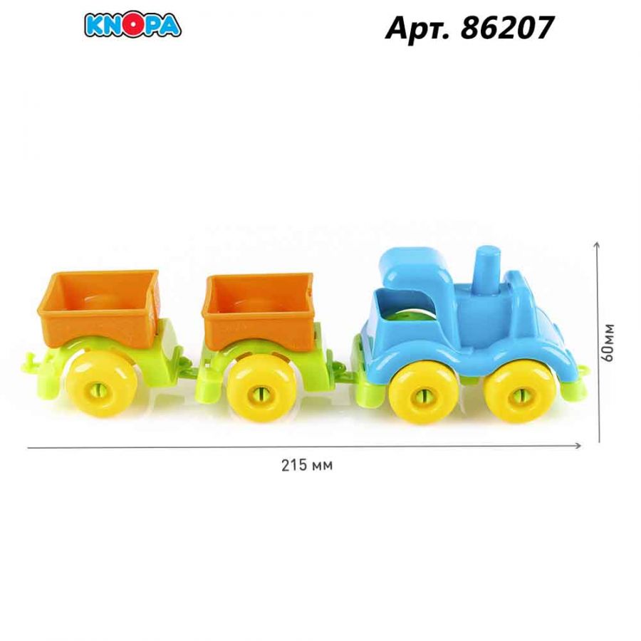 Игровой набор "Железная дорога с паровозом и вагонами" КНОПА
