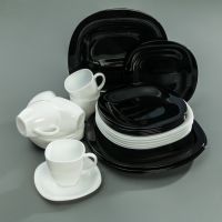 Сервиз столовый Luminarc Carine White&Black, 30 предметов, стеклокерамика, белый, чёрный