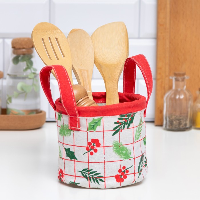 Текстильная корзинка Этель "Xmas", 12*14 см