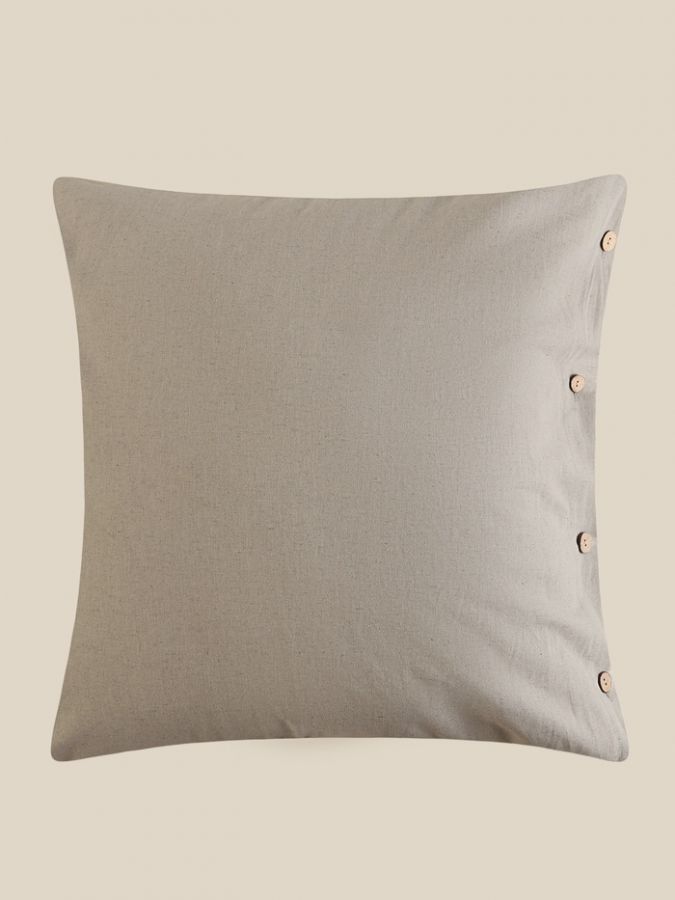 Наволочка SL Home Linen collection, 70×70 см, серая, лён 30%, хлопок 70%