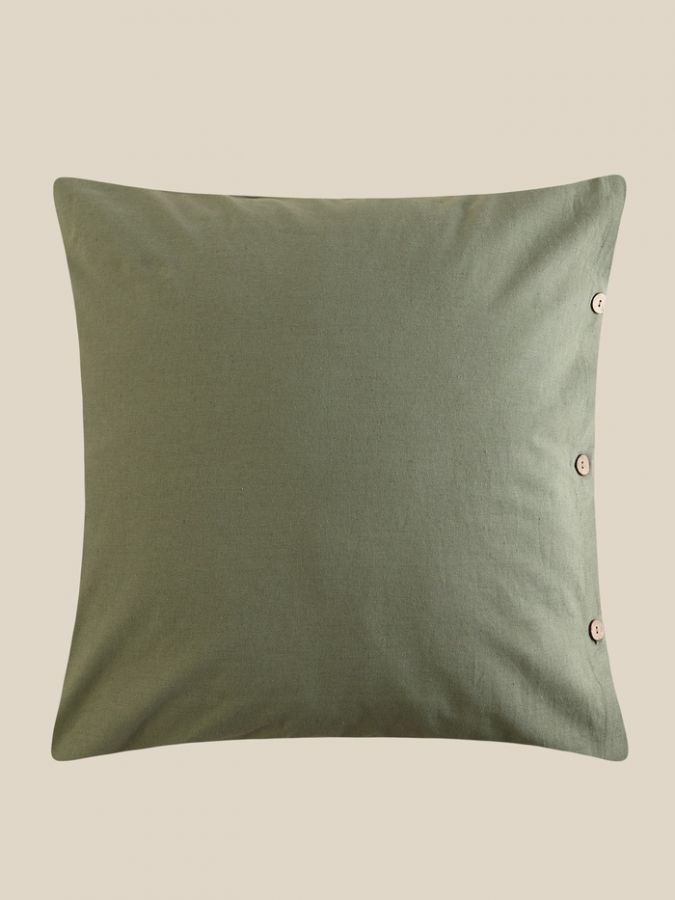 Наволочка SL Home Linen collection, 70×70 см, зелёная, лён 30%, хлопок 70%