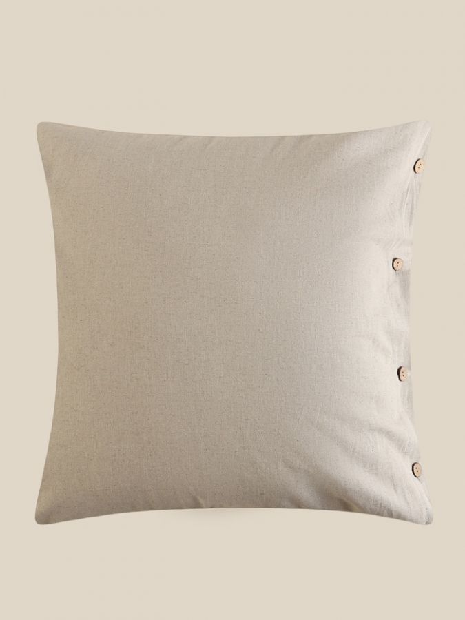 Наволочка SL Home Linen collection, 70×70 см, бежевая, лён 30%, хлопок 70%