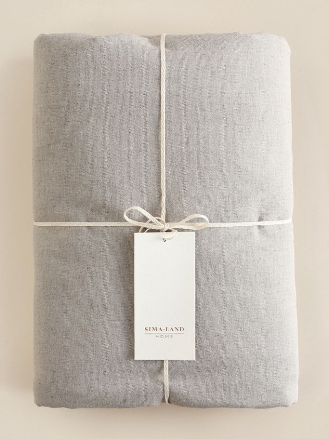 Пододеяльник SL Home Linen collection 150*220 см , цв.серый, лён30%/хлопок70%