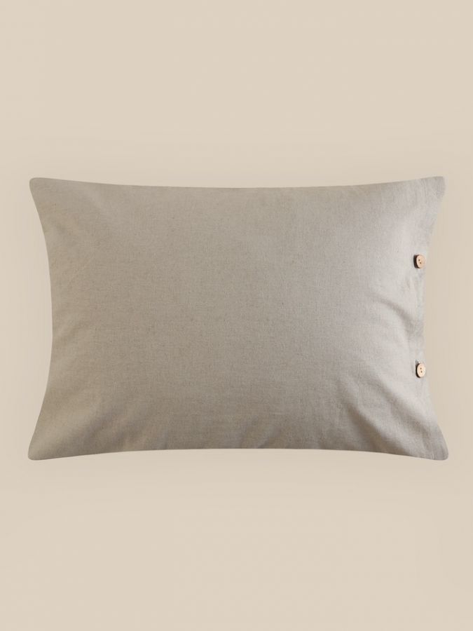 Наволочка SL Home Linen collection, 50×70 см, серая, лён 30%, хлопок 70%