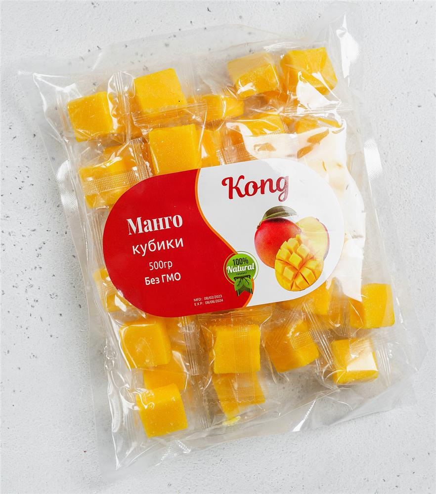 Конфеты манго кубики уп-500гр