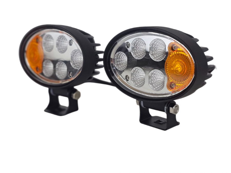 Светодиодные блок фары с поворотником 72 w 10-80V для КДМ, JSB, погрузчика