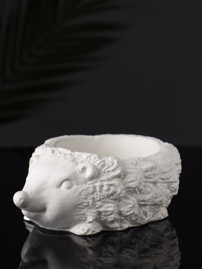 Фигурное кашпо для цветов «Ёжик», гипс, 15×11×5 см