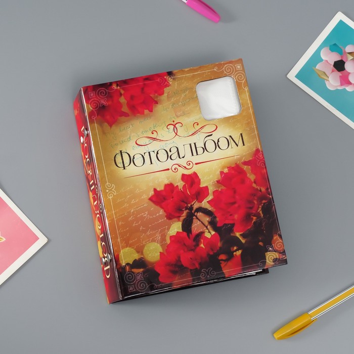 Фотоальбом 100 фото 13?18 см «Нежный букет», с окном, 15.5?19.5 см