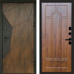 Входная дверь Termo-door Премиум винорит Геометрия Дуб с терморазрывом - Арка Дуб