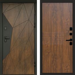 Входная дверь Termo-door Премиум винорит Геометрия Дуб с терморазрывом - Мастино Дуб