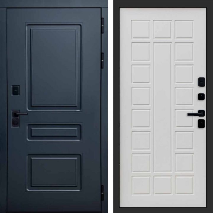 Входная дверь Termo-door Аляска Графит с терморазрывом - Престиж Бежевый матовый