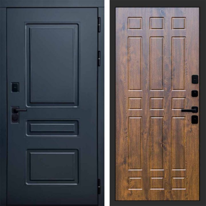 Входная дверь Termo-door Аляска Графит с терморазрывом - Спарта Дуб