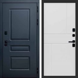 Входная дверь Termo-door Аляска Графит с терморазрывом - Горизонт Белый