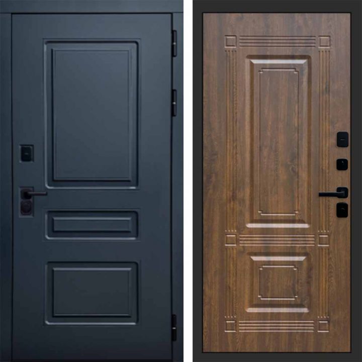 Входная дверь Termo-door Аляска Графит с терморазрывом - Мадрид Дуб