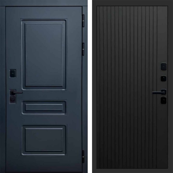 Входная дверь Termo-door Аляска Графит с терморазрывом - FLAT Черный кварц