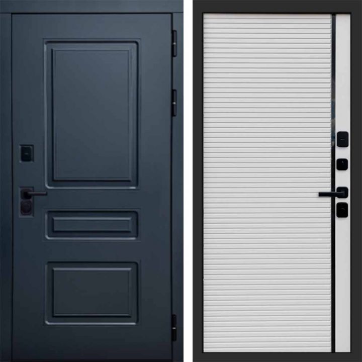 Входная дверь Termo-door Аляска Графит с терморазрывом - Porte white