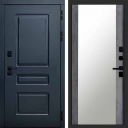 Входная дверь Termo-door Аляска Графит с терморазрывом - Зеркало Бетон темный