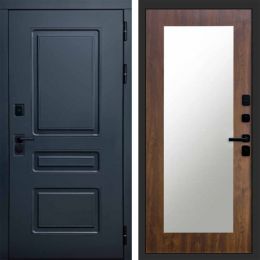 Входная дверь Termo-door Аляска Графит с терморазрывом - Зеркало триумф Дуб