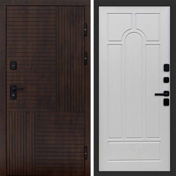 Входная дверь Termo-door Премиум винорит Веста Дуб с терморазрывом - Арка Лиственница