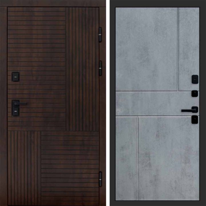 Входная дверь Termo-door Премиум винорит Веста Дуб с терморазрывом - Горизонт Бетон темный