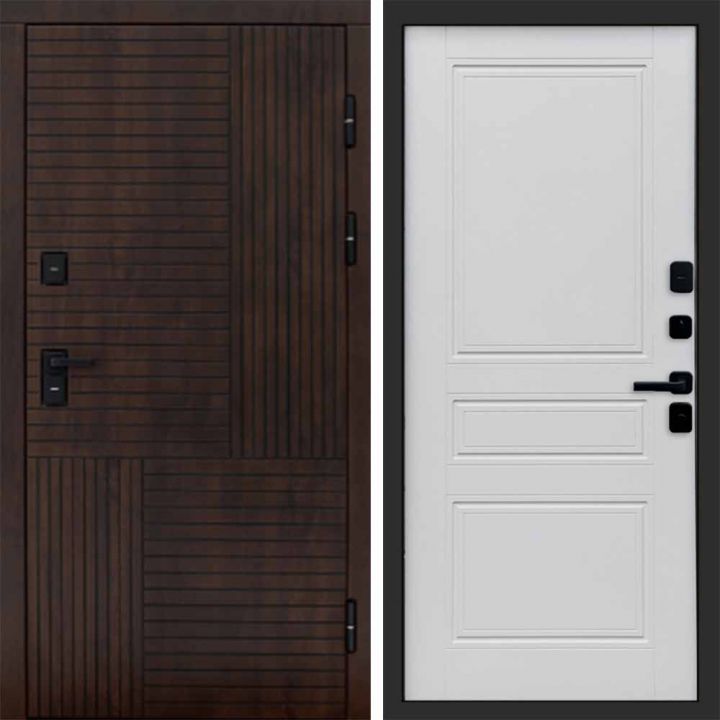 Входная дверь Termo-door Премиум винорит Веста Дуб с терморазрывом - Классик Белый софт