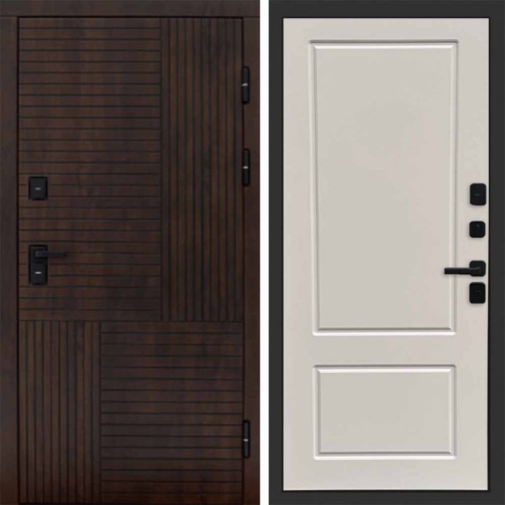 Входная дверь Termo-door Премиум винорит Веста Дуб с терморазрывом - Марсель Слоновая кость