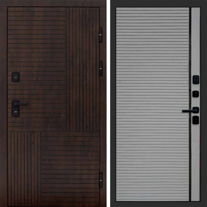 Входная дверь Termo-door Премиум винорит Веста Дуб с терморазрывом - Porte Грей софт