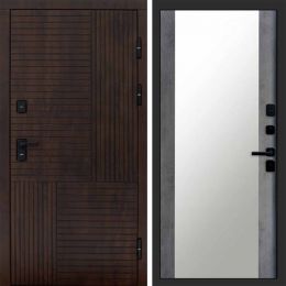 Входная дверь Termo-door Премиум винорит Веста Дуб с терморазрывом - Зеркало Бетон темный