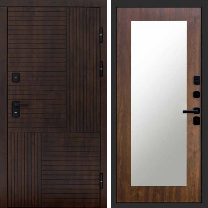 Входная дверь Termo-door Премиум винорит Веста Дуб с терморазрывом - Зеркало триумф Дуб