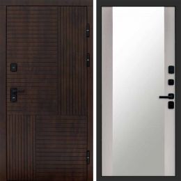 Входная дверь Termo-door Премиум винорит Веста Дуб с терморазрывом - Зеркало Лиственница