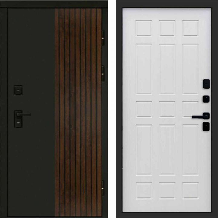 Входная дверь Termo-door Премиум винорит Форт Дуб с терморазрывом - Спарта Лиственница