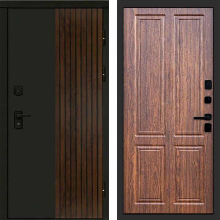 Входная дверь Termo-door Премиум винорит Форт Дуб с терморазрывом - Орех стандарт