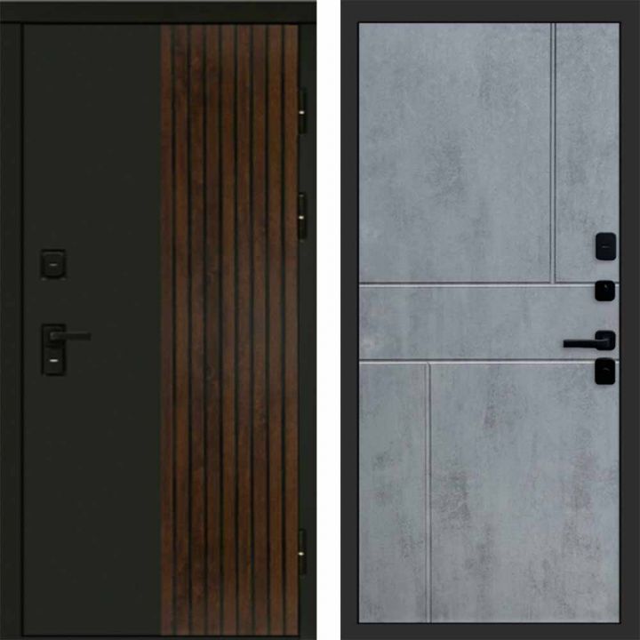 Входная дверь Termo-door Премиум винорит Форт Дуб с терморазрывом - Горизонт Бетон темный