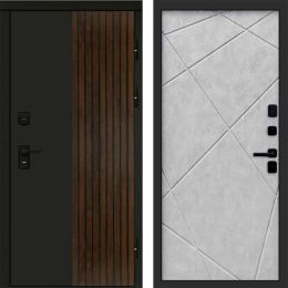 Входная дверь Termo-door Премиум винорит Форт Дуб с терморазрывом - Лучи Бетон светлый