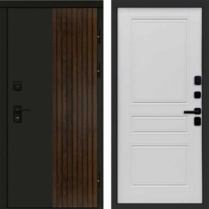 Входная дверь Termo-door Премиум винорит Форт Дуб с терморазрывом - Классик Белый софт