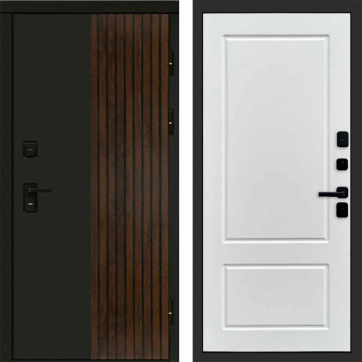 Входная дверь Termo-door Премиум винорит Форт Дуб с терморазрывом - Марсель Белый софт