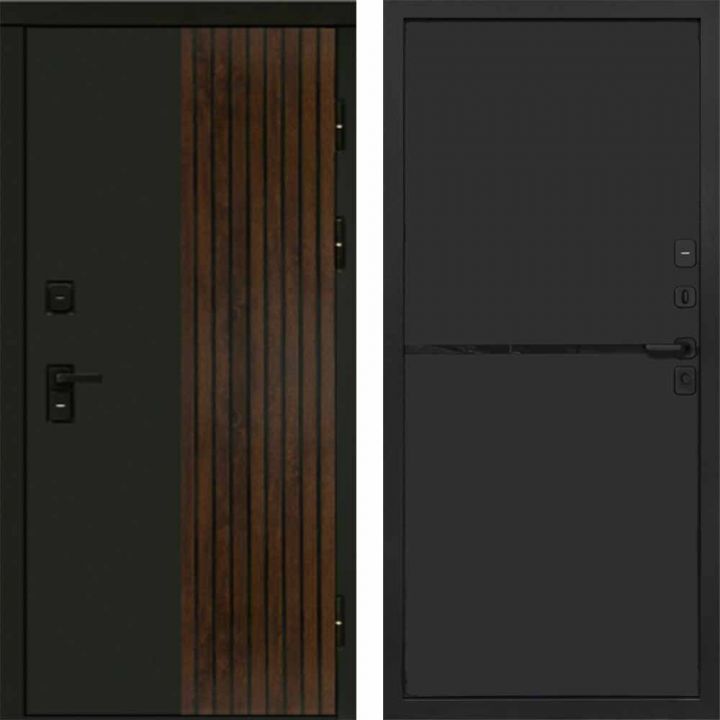 Входная дверь Termo-door Премиум винорит Форт Дуб с терморазрывом - Нео Black