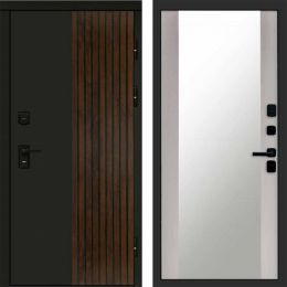 Входная дверь Termo-door Премиум винорит Форт Дуб с терморазрывом - Зеркало Лиственница