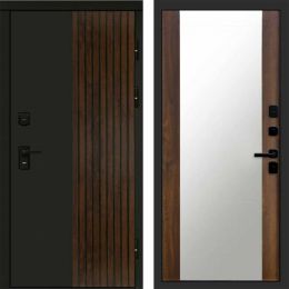 Входная дверь Termo-door Премиум винорит Форт Дуб с терморазрывом - Зеркало Дуб