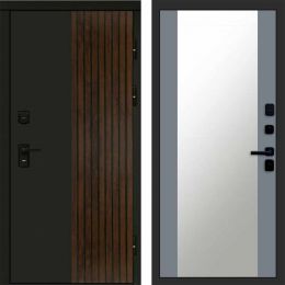 Входная дверь Termo-door Премиум винорит Форт Дуб с терморазрывом - Зеркало Грей софт