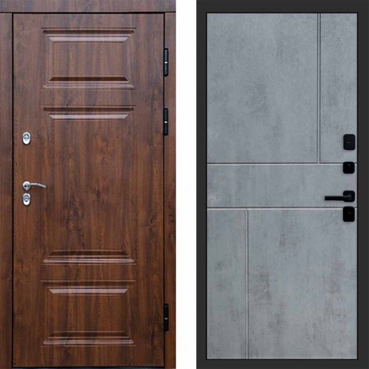 Входная дверь Termo-door Премиум винорит Дуб с терморазрывом - Горизонт Бетон темный